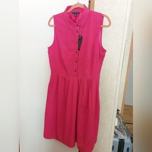 Tommy Hilfiger Sleeveless pink polka dot d…